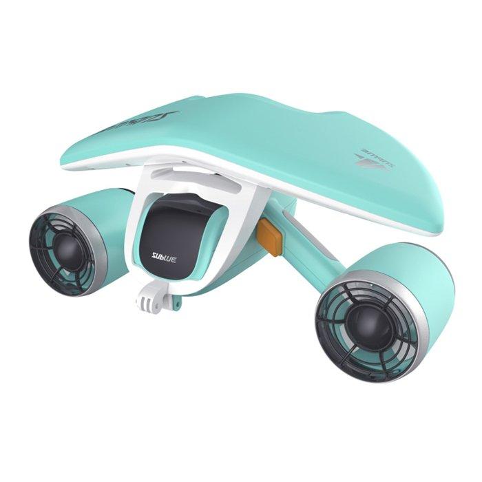 Sublue White Shark Mix Underwater Scooter - Aqua Blue