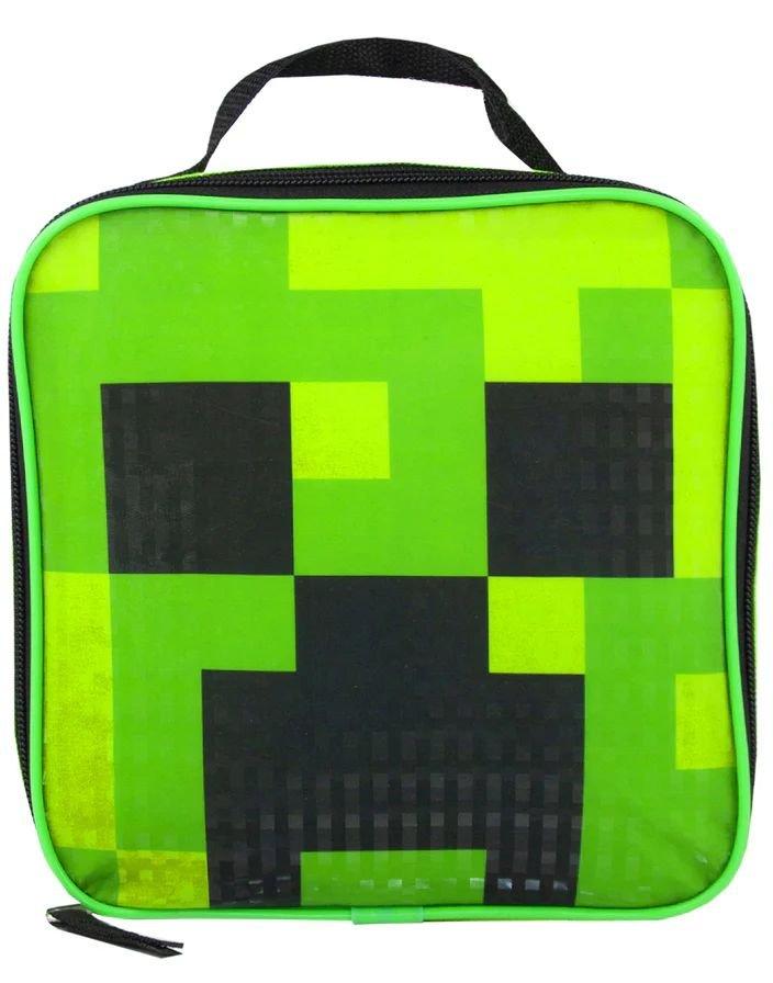 Vanilla Underground Minecraft Creeper & TNT 5 Piece Lunch Bag Backpack Set, A53695- Multicolored