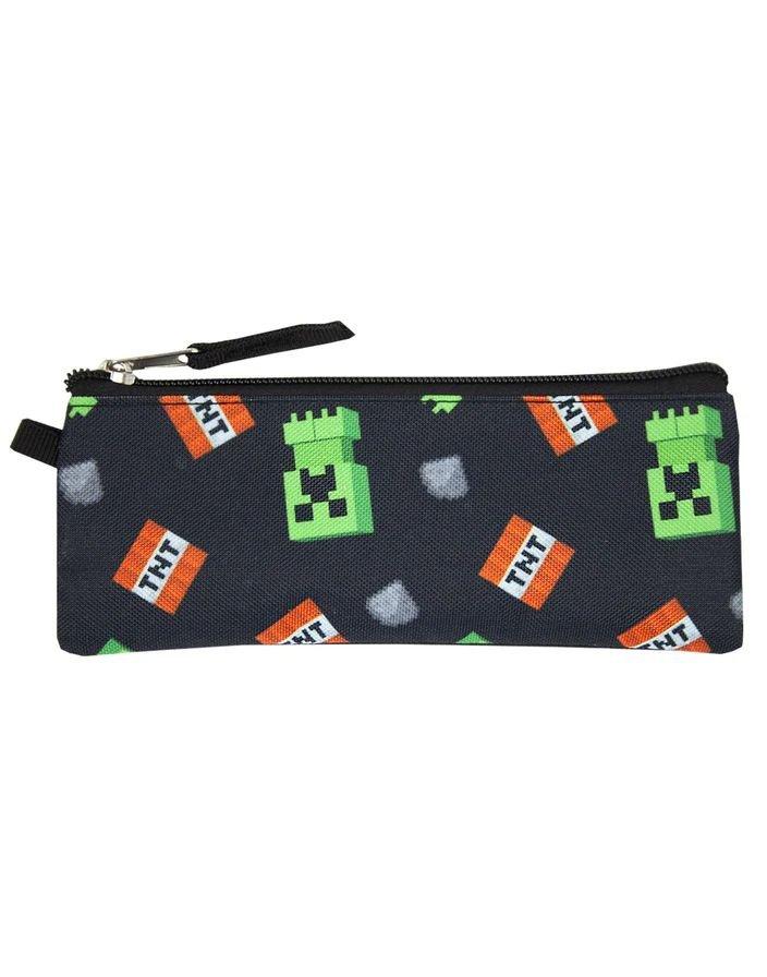 Vanilla Underground Minecraft Creeper & TNT 5 Piece Lunch Bag Backpack Set, A53695- Multicolored