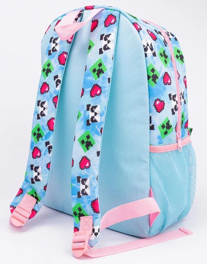Vanilla Underground Minecraft Girls 4 Piece Lunch Bag Backpack Set, A54633- Multicolored