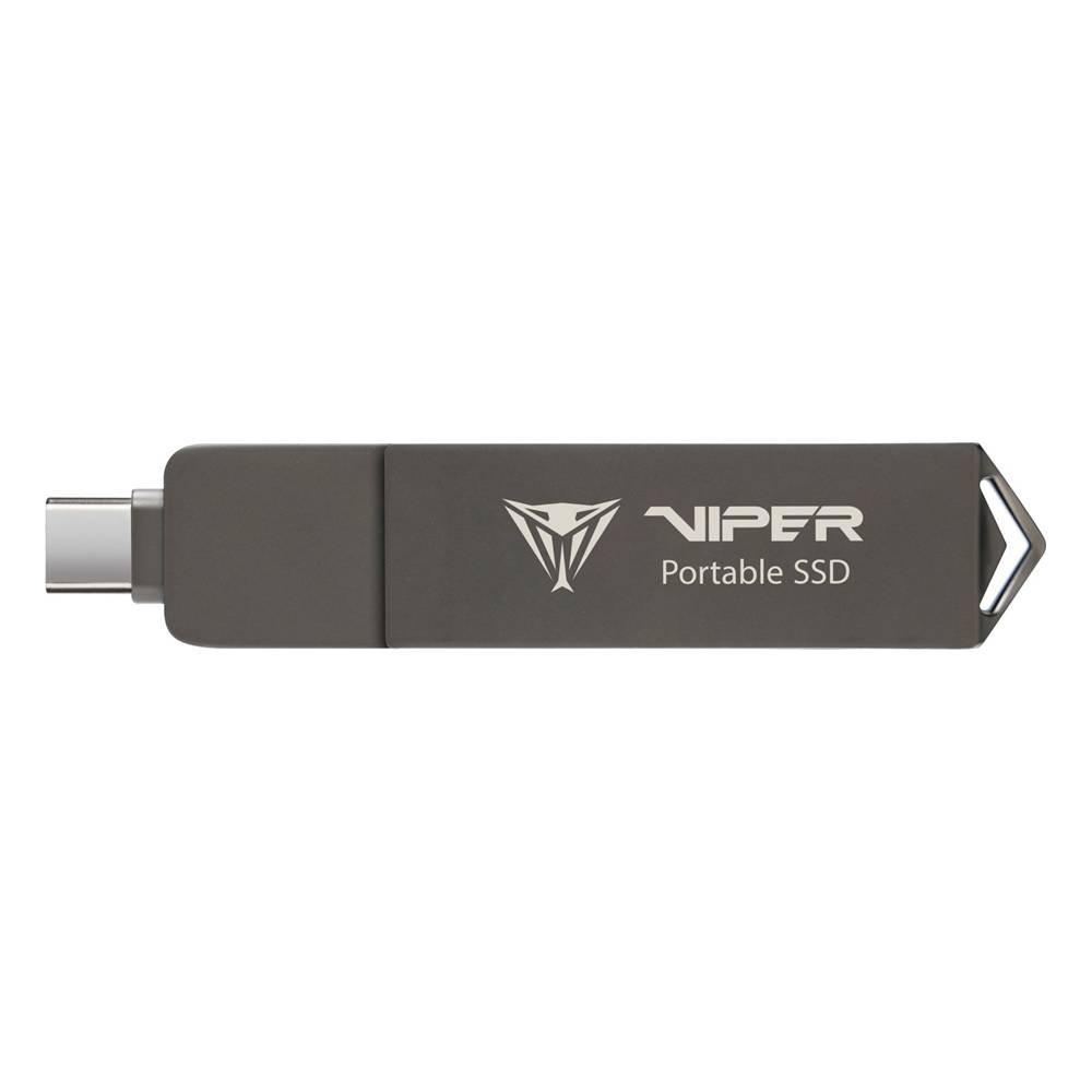 Patriot PVP30  Dual Viper Portable Type -A and Type -C Flash Drive, 1TB, PVP301TB28UDG- Gray