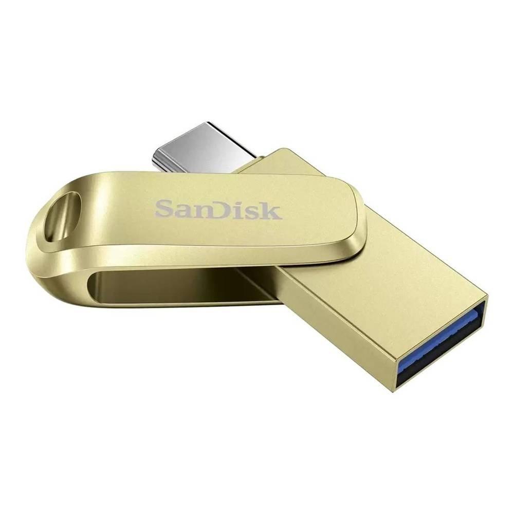 SanDisk 128GB Ultra Dual Drive Go USB Type A to Type C Flash Drive, SDDDC4-128G - Gold
