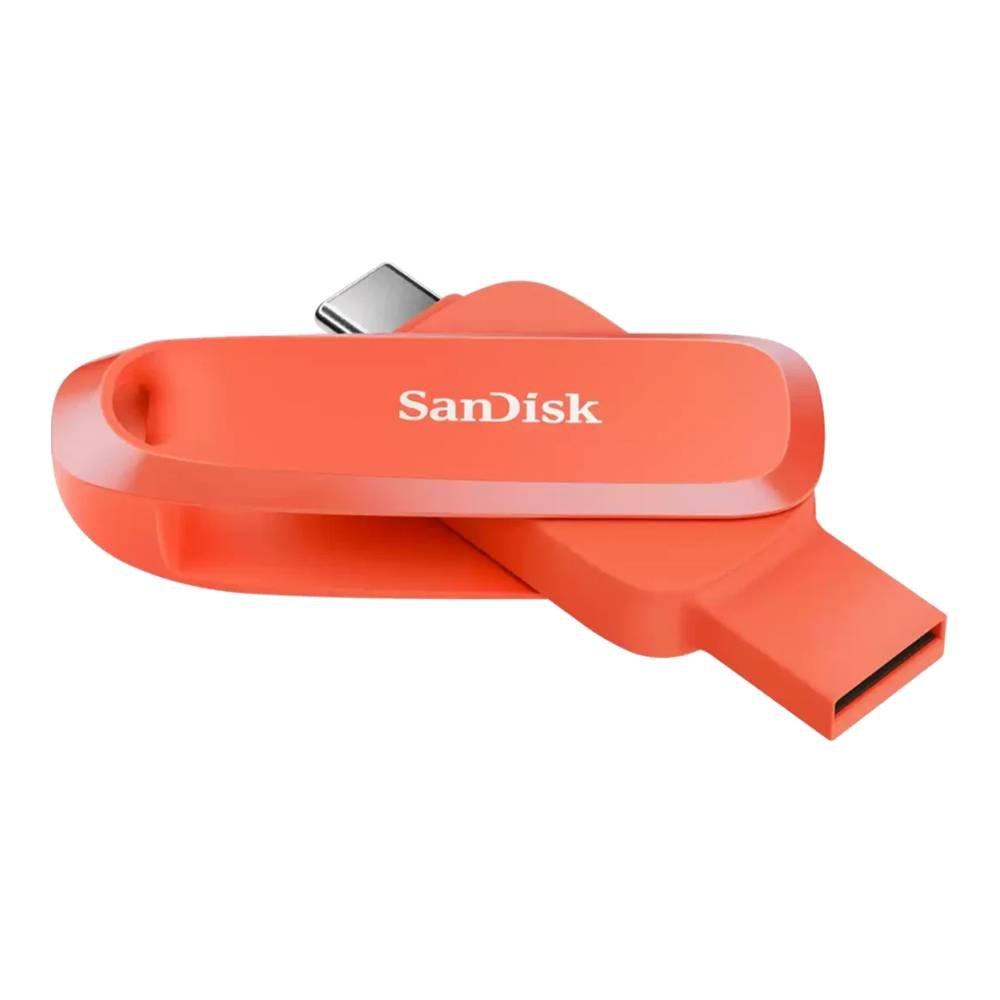 SanDisk 256GB Dual phone Drive  USB Type A to Type C Flash Drive, SDDDC6-256G-G46NO - Orange