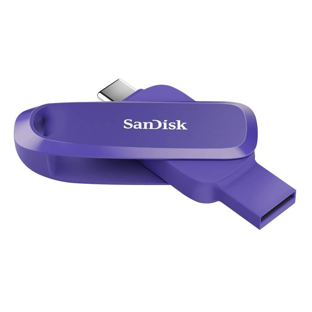 SanDisk 256GB Dual phone Drive  USB Type A to Type C Flash Drive, SDDDC6-256G-G46PO - Purple Opulence