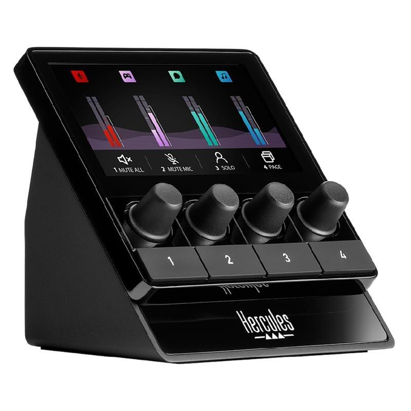 Hercules Stream 100 Audio Controller for Streamers, STREAM-100AUDIO-CN - Black