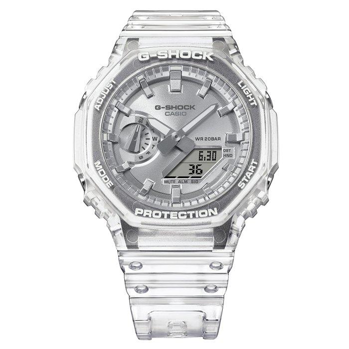 Casio G-Shock Transparant Men's Watch, Analog/Digital, 49mm, Resin Strap, GA-2100BM-7A8DR - Transparent