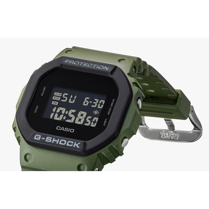 Casio G-Shock  5600 Series Men's Watch, Digital, 49mm, Resin Strap, DW-5610UU-3DR - Dark Green
