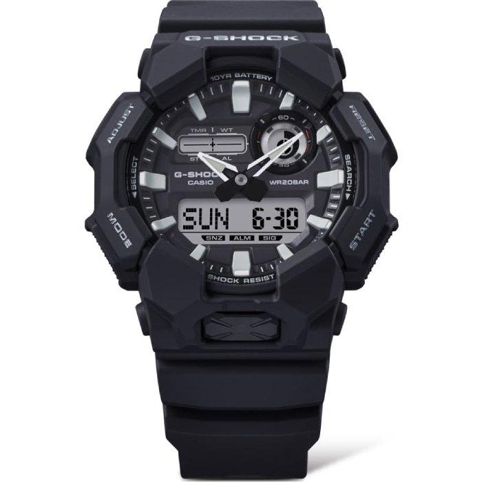 Casio G-Shock GA-010 Series Men's Watch, Analog/Digital,55mm, Resin Strap, GA-010-1A1DR - Black