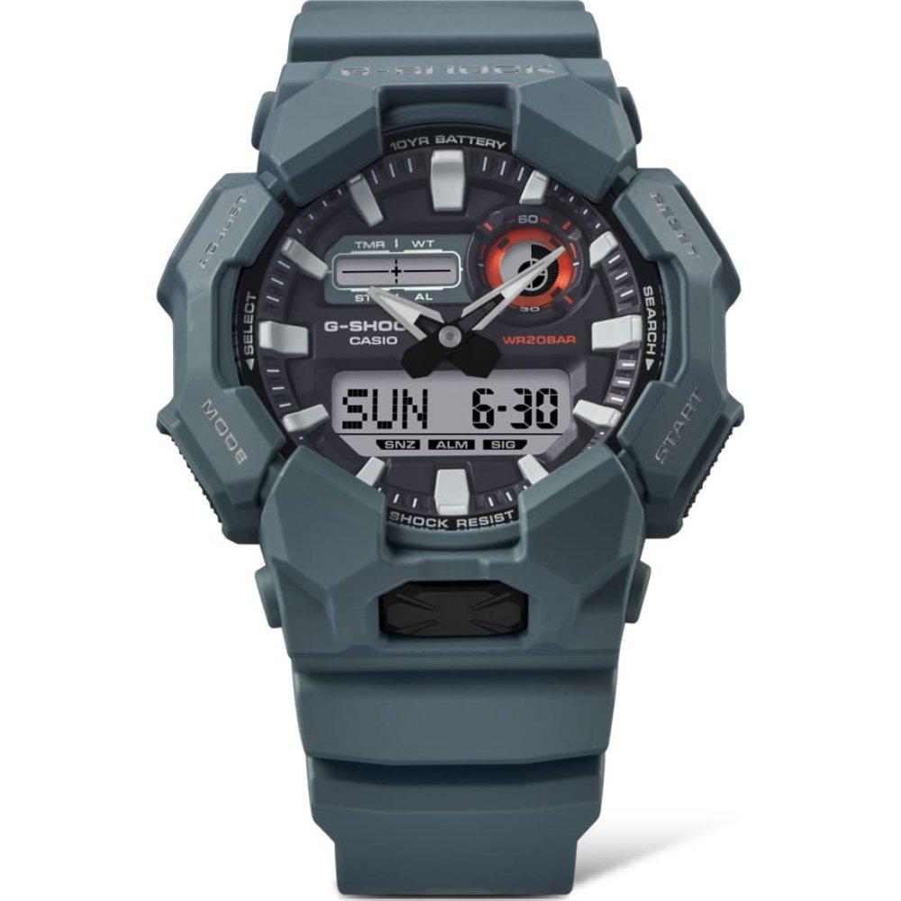 Casio G-Shock GA-010 Series Men's Watch, Analog/Digital,55mm, Resin Strap, GA-010-2ADR - Petroleum