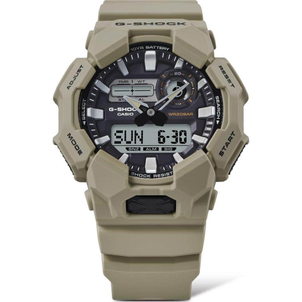 Casio G-Shock GA-010 Series Men's Watch, Analog/Digital,55mm, Resin Strap, GA-010-5ADR - Desert