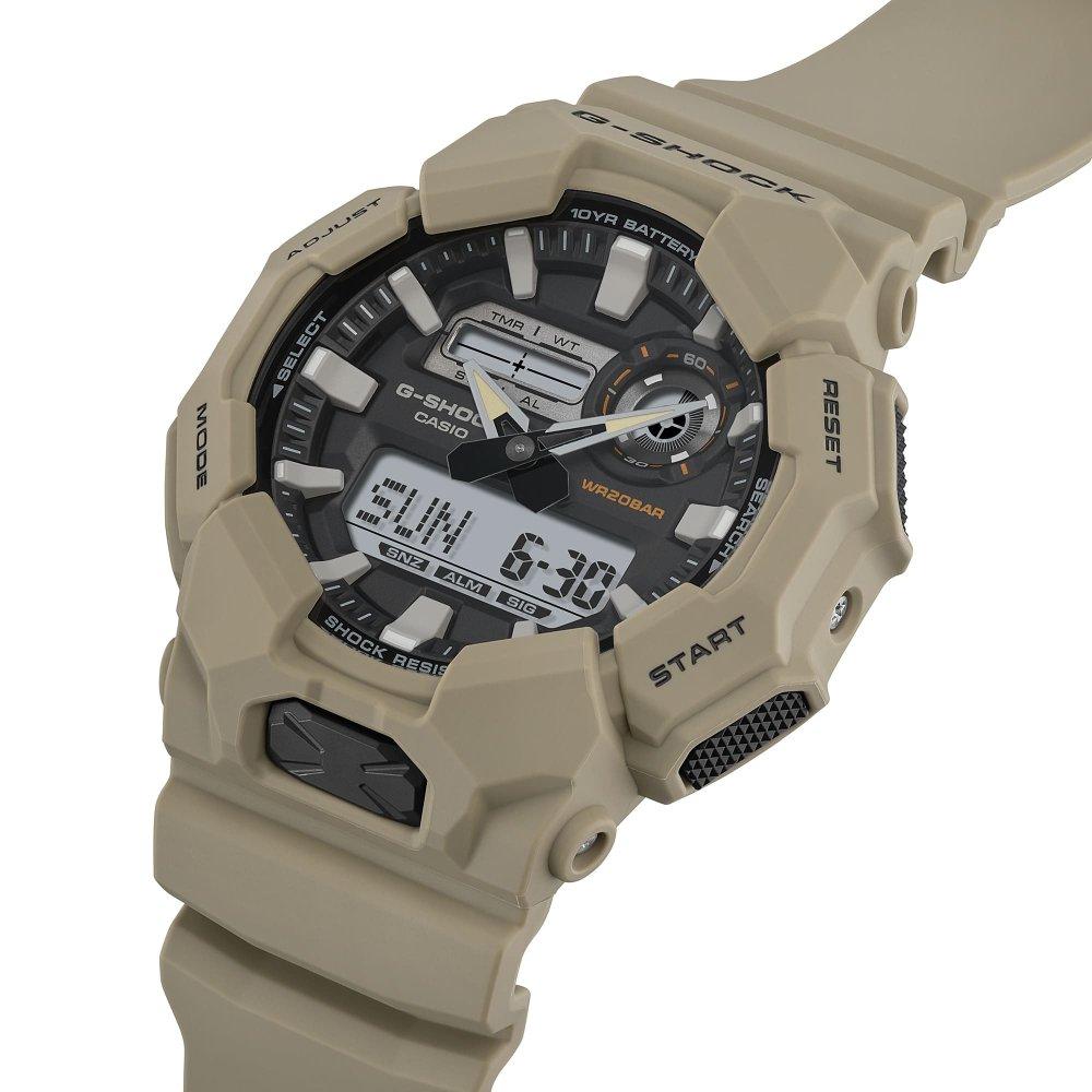 Casio G-Shock GA-010 Series Men's Watch, Analog/Digital,55mm, Resin Strap, GA-010-5ADR - Desert