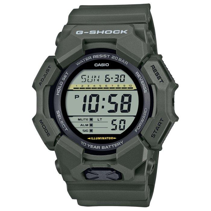 Casio G-Shock GD-010 Series Men's Watch, Digital, 54mm, Resin Strap, GD-010-3DR - Dark Olive