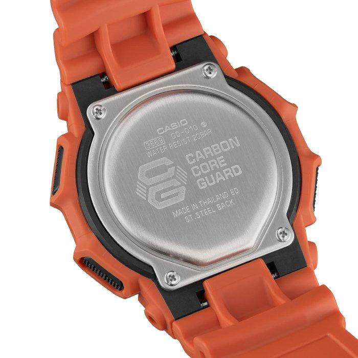 Casio G-Shock GD-010 Series Men's Watch, Digital, 54mm, Resin Strap, GD-010-4DR - Orange