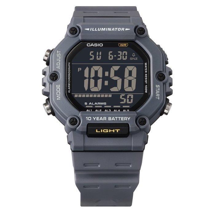 Casio Men's Watch, Digital, 54mm, Resin Strap, AE-1600H-8BVDF - Dark Grey