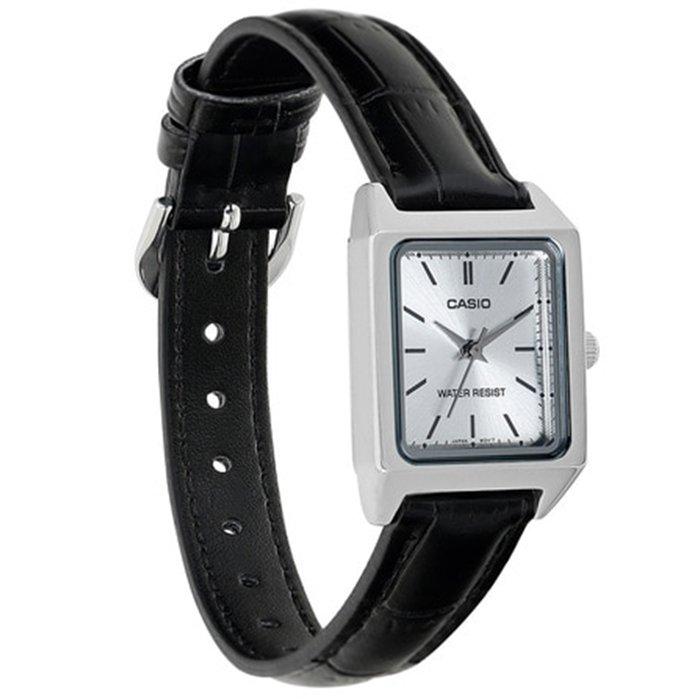 Casio Standard Women's Watch, Analog, 32mm, Leather Strap, CA-53WF-8BDF - Black