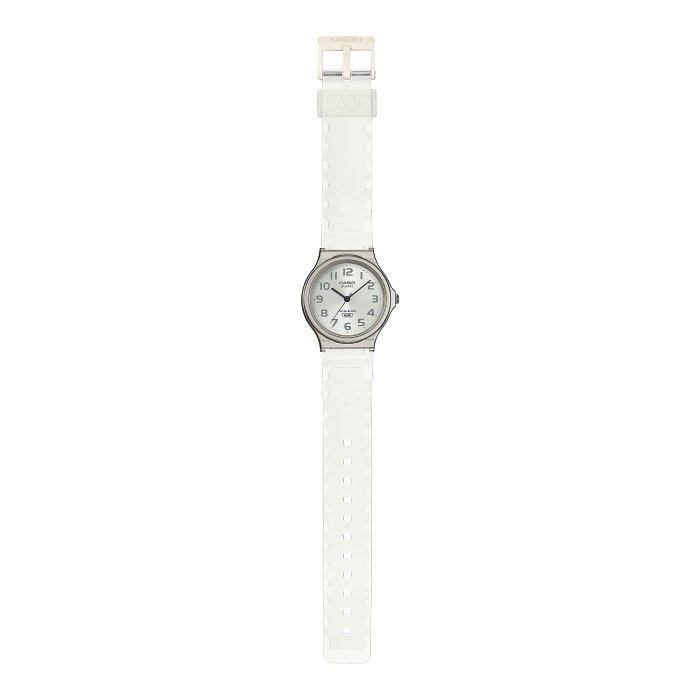 Casio MQ-24 Women's Watch, Analog, 39mm, Resin Strap, MQ-24S-7BDF - Transparent