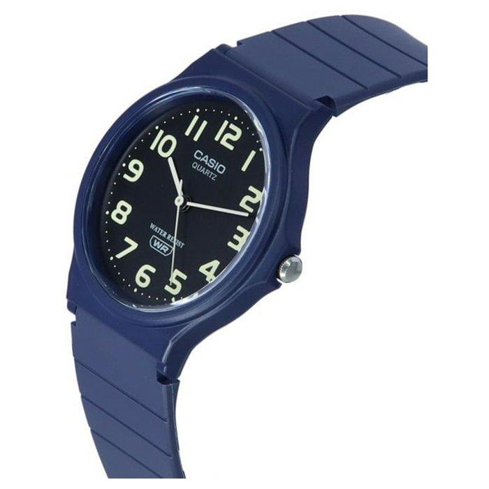 ساعة كاسيو MQ-24UC للجنسين، انالوج، 39 مم، بسوار من الراتينج MQ-24UC-2BDF - كحلي
