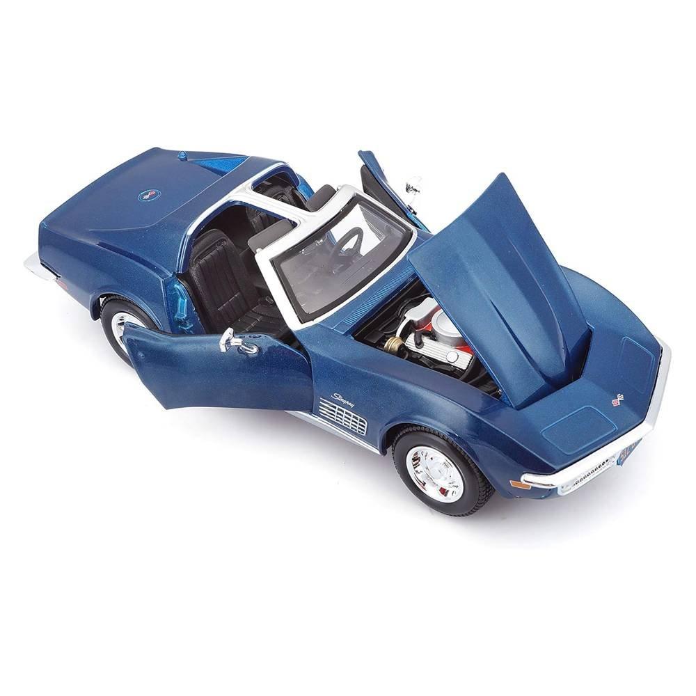 Maisto 1:24 Scale 1970 Chevrolet Corvette Car, 31202BU- Blue