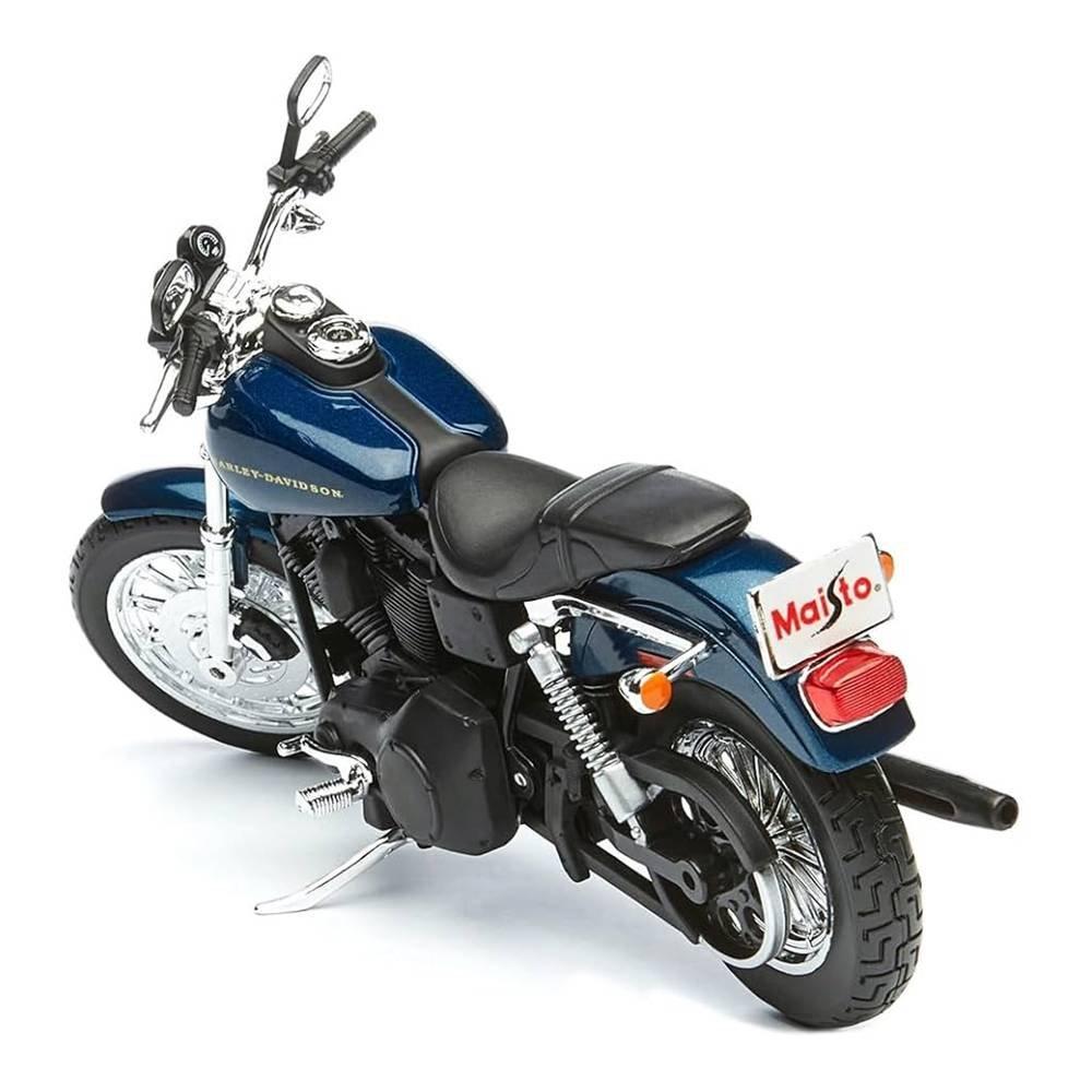 Maisto 1:12 Scale 2004  Harley Davidson Dyna Super Motorcycle, 32321- Blue