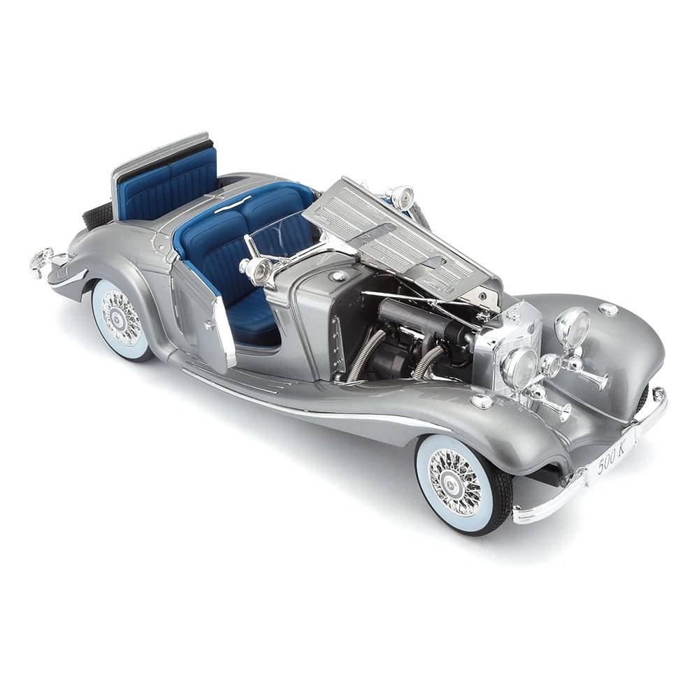 مجسم سيارة مرسيدس بنز 500K بمقياس 1:18 من مايستو، 36862-  رمادي