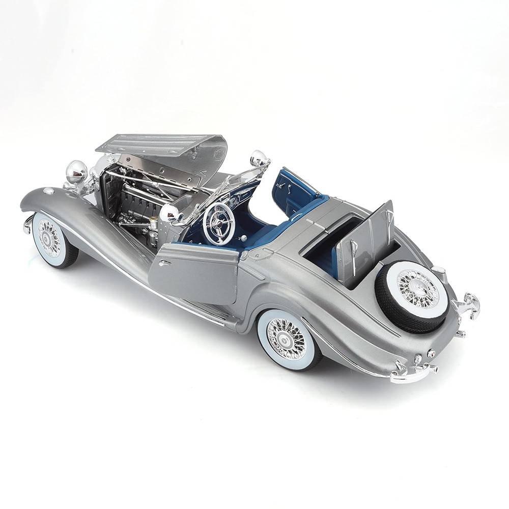 مجسم سيارة مرسيدس بنز 500K بمقياس 1:18 من مايستو، 36862-  رمادي