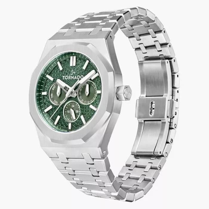 Tornado Watch for Men, Multi Function, 41mm, Metal Strap, T23104-SBSH - Silver