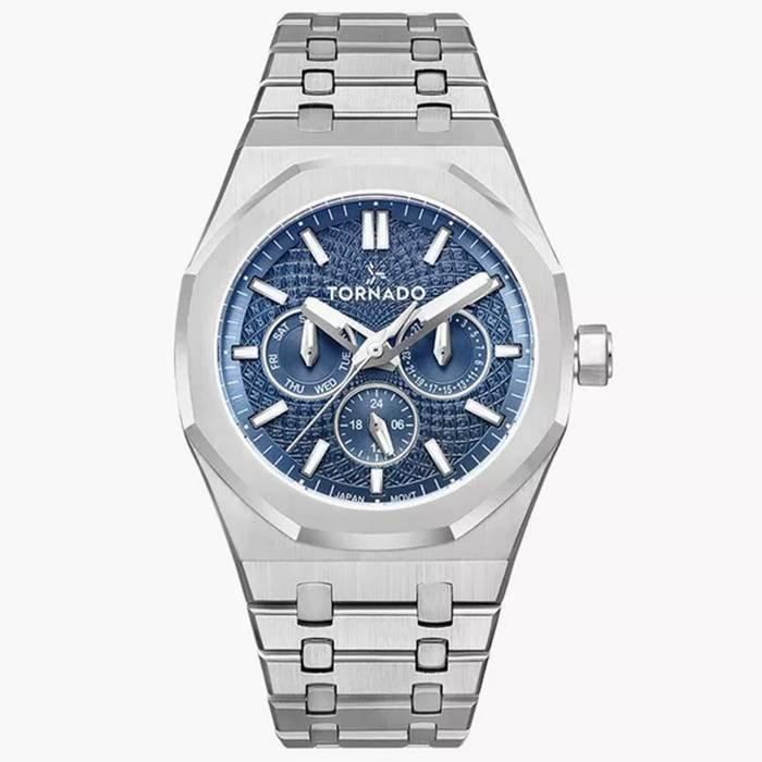 Tornado  Watch for Men, Multi Function, 41mm, Metal Strap, T23104-SBSL - Silver