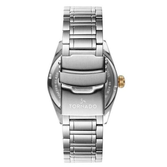 Tornado Watch for Men, Analog, 42mm, Stainlesss Steel Strap, T8007-SBSN - Silver