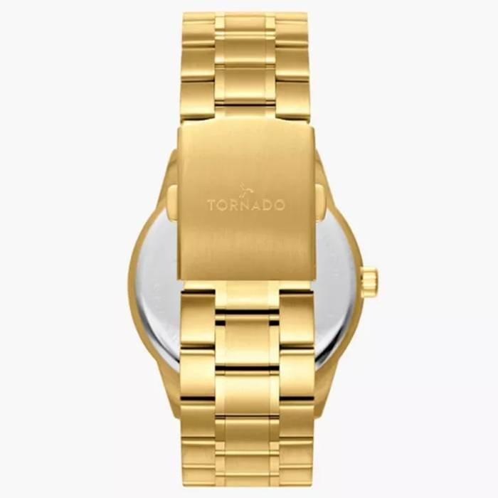 Tornado Watch for Men, Analog , 42.5mm, Stainless Steel Strap, T24007-GBGW - Gold