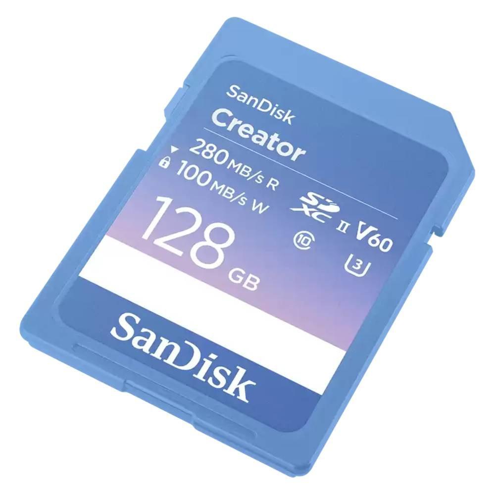 SanDisk 128GB Creator SD UHS-II Card, SDSDXEP-128G-GNCIS - Blue