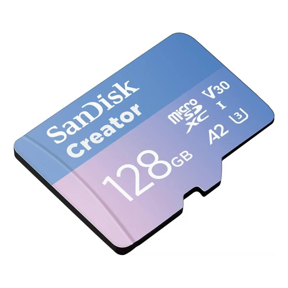 SanDisk 128GB Creator MicroSDXC UHS-I Memory Card, SDSQXAA-128G-IN6MS - Blue