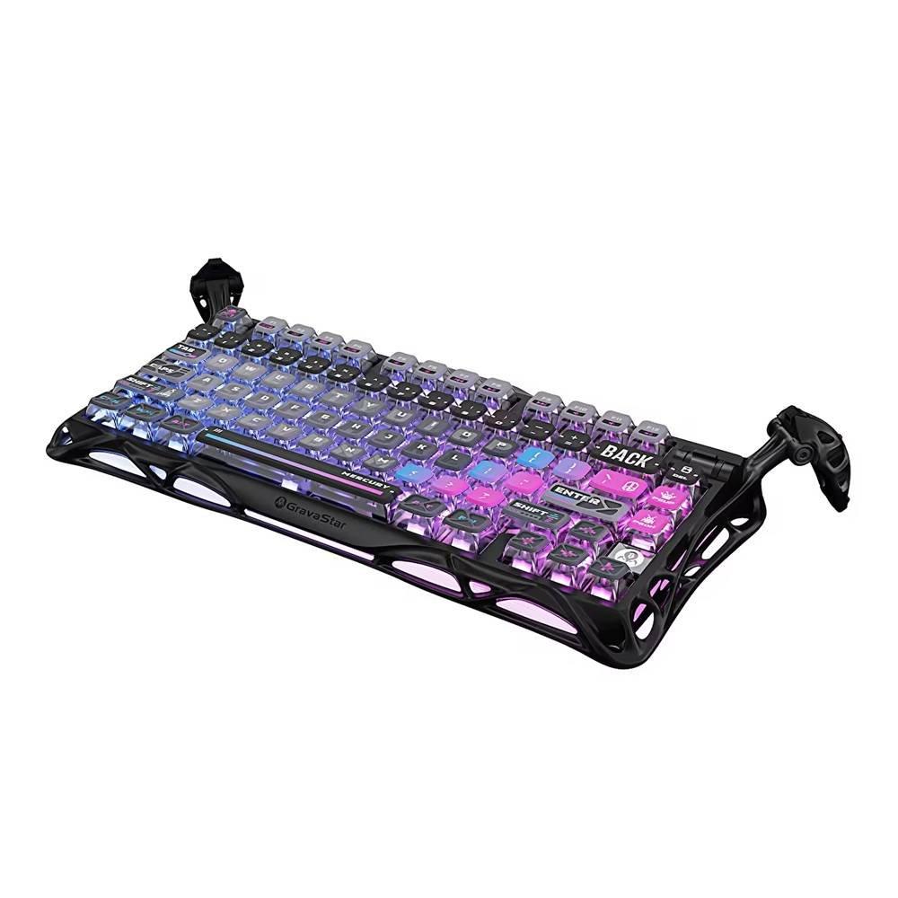 GravaStar Mercury K1 Pro 75% Wireless Special Edition Mechanical Gaming Keyboard- Galaxy Black