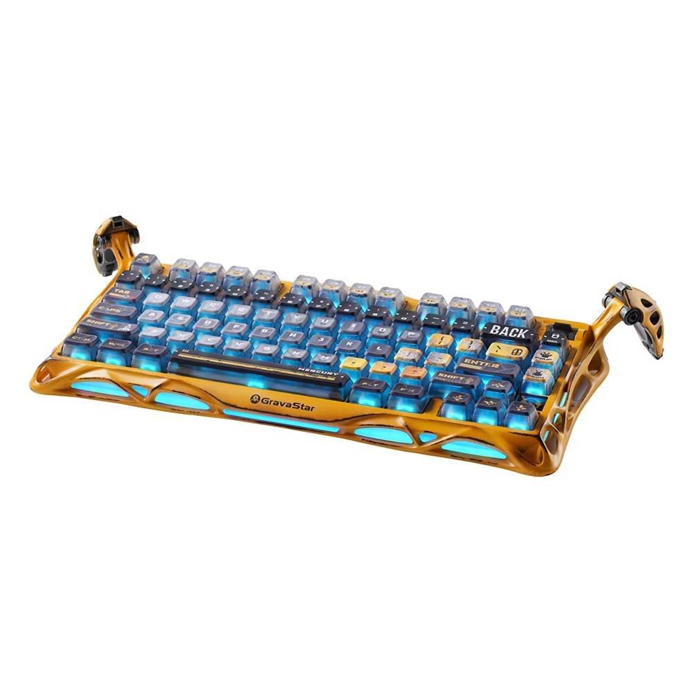 GravaStar Mercury K1 Pro 75% Wireless Special Edition Mechanical Gaming Keyboard- Battle-Worn Yellow