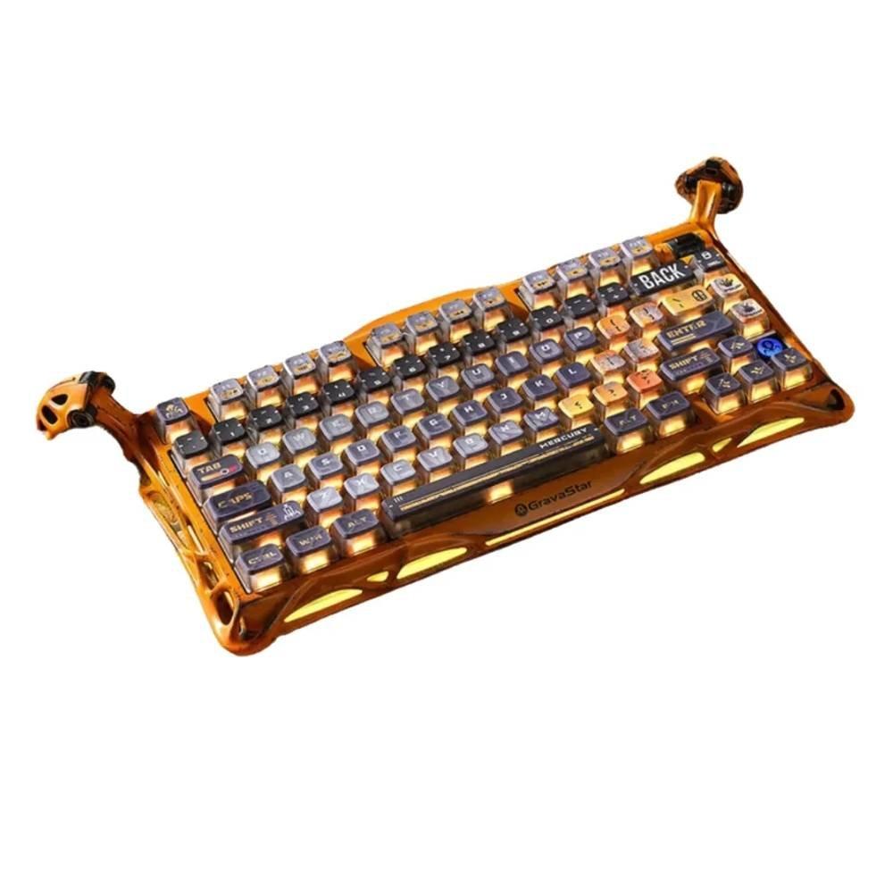 GravaStar Mercury K1 Pro 75% Wireless Special Edition Mechanical Gaming Keyboard- Battle-Worn Yellow