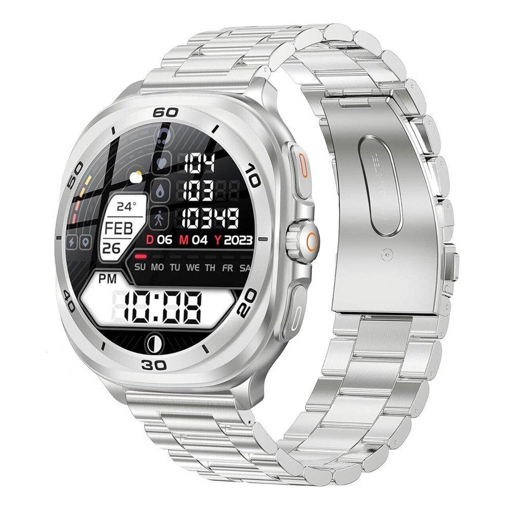 Swiss Military Dom 7 Smart Watch, Metal Strap – Silver