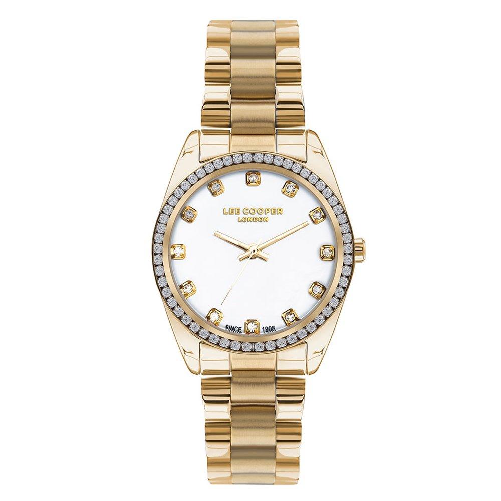Lee Cooper Women’s Watch, Analogue, 34mm, Stainless Steel Strap, LC07478.220 - Gold
