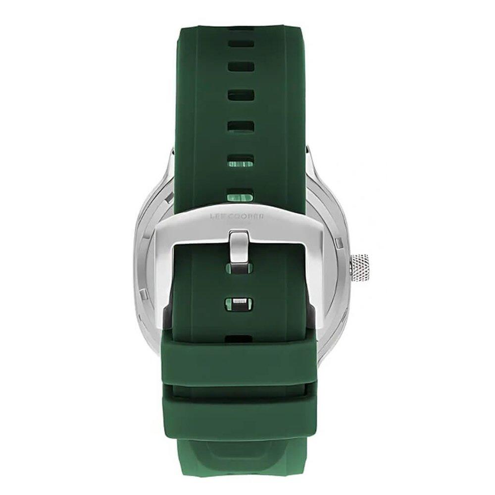 Lee Cooper Men’s Watch, Analogue, 42-44mm, Silicone Strap, LC07973.377 - Green