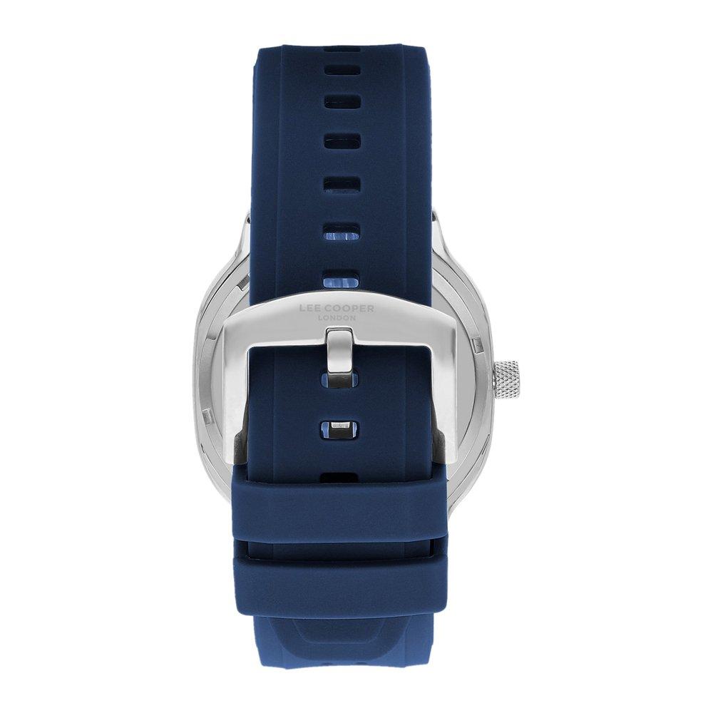 Lee Cooper Men’s Watch, Analogue, 42-44mm, Silicone Strap, LC07973.399 - Blue