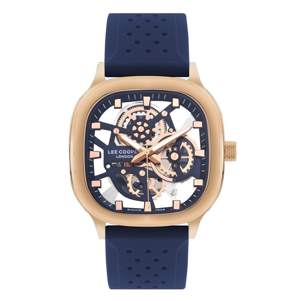 Lee Cooper Men’s Watch, Analogue, 42-44mm, Silicone Strap, LC07973.499 - Blue