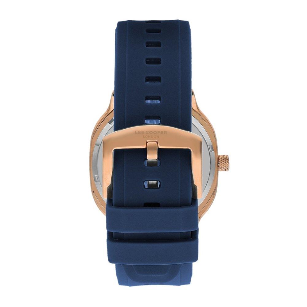 Lee Cooper Men’s Watch, Analogue, 42-44mm, Silicone Strap, LC07973.499 - Blue