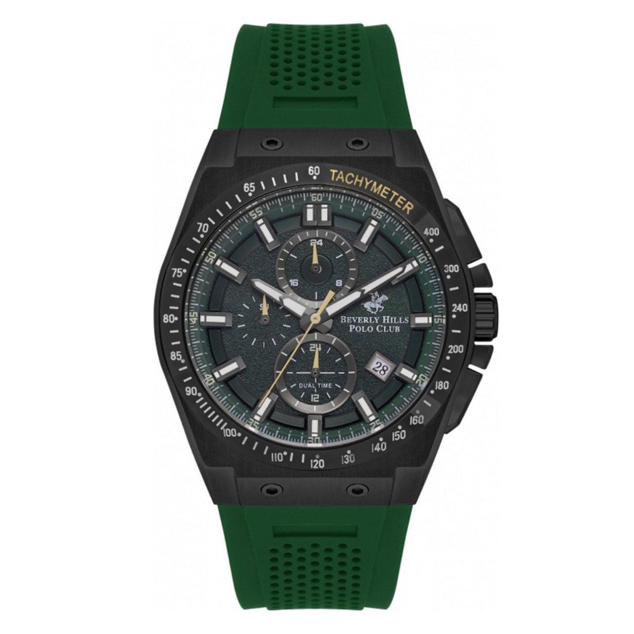 Beverly Hills Polo Men’s Watch, Multi-function, 47mm, BP3541X.675 – Green