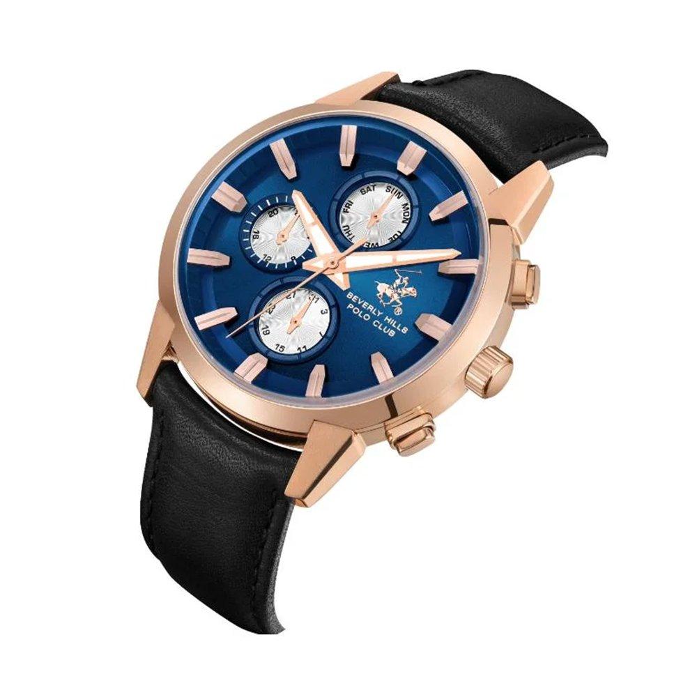 Beverly Hills Polo Men’s Watch, Multi-function, 44mm, BP3666X.499 – Black
