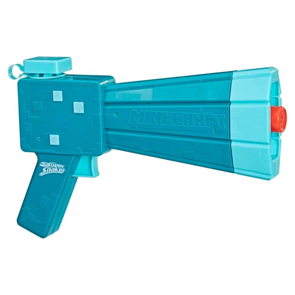 Nerf Super Soaker Minecraft Glow Squid Water Blaster, F7600 - Blue