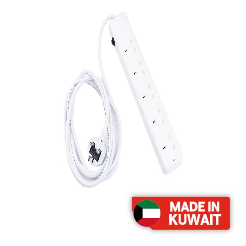 VOLT 5 Way Power Extension, 5M, E18-5W-5M– White