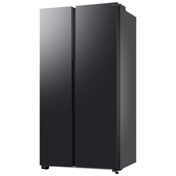 Samsung Side By Side Refrigerator, 23 CFT, 647L, RS70F65QDFKW - Black