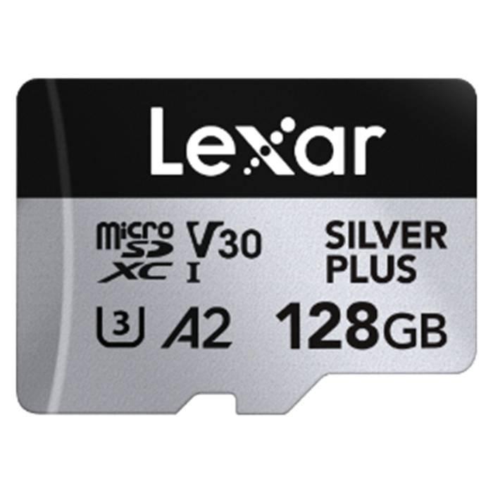 Lexar Professional Plus MicroSDXC UHS-I Memory Card, 128GB - Silver