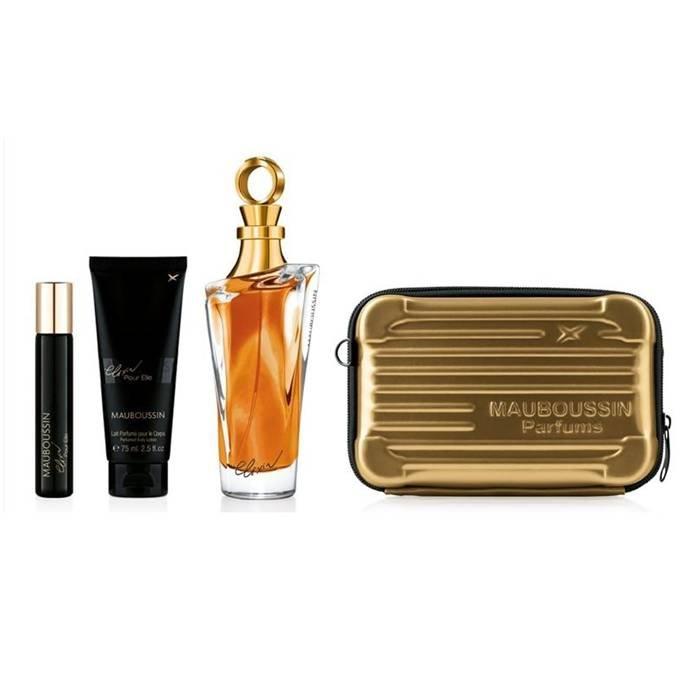 Mauboussin Prestige Set Elixir EDP 100ml + Spray 20ml + Body lotion  75ml + Pouch