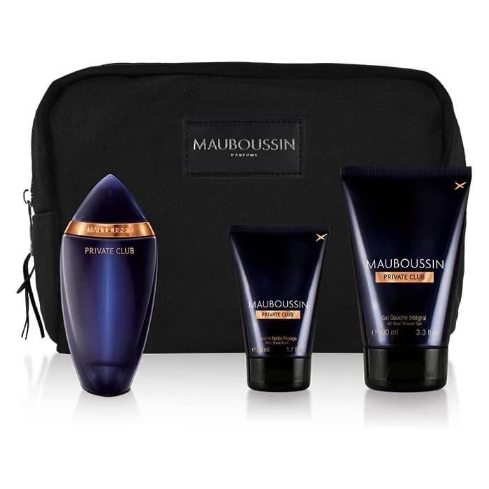 Mauboussin Prestige Set Private Club for Men EDP 100ml + Shower Gel , After-Shave Balm & Toiletry Bag