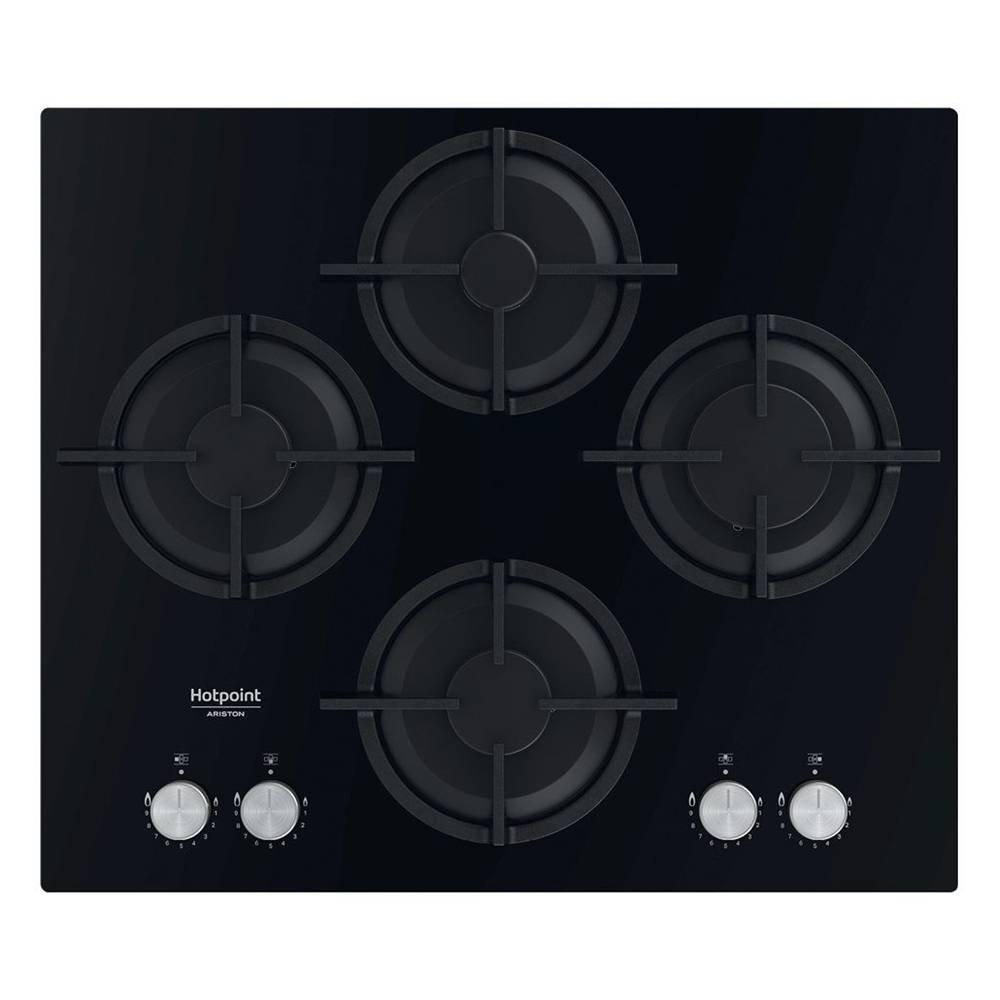 Ariston 4 Burners Built-in Gas Hob, 60cm, AGS 61S/BK - Black