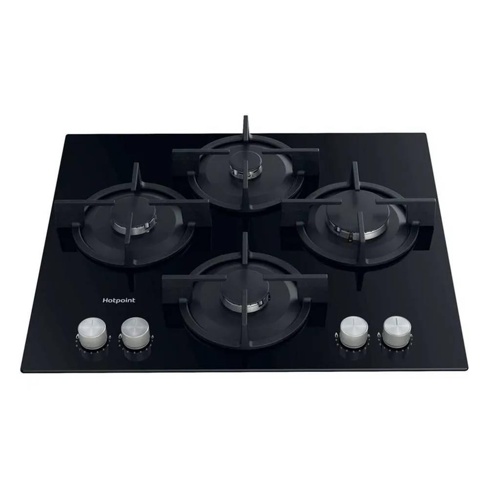 Ariston 4 Burners Built-in Gas Hob, 60cm, AGS 61S/BK - Black